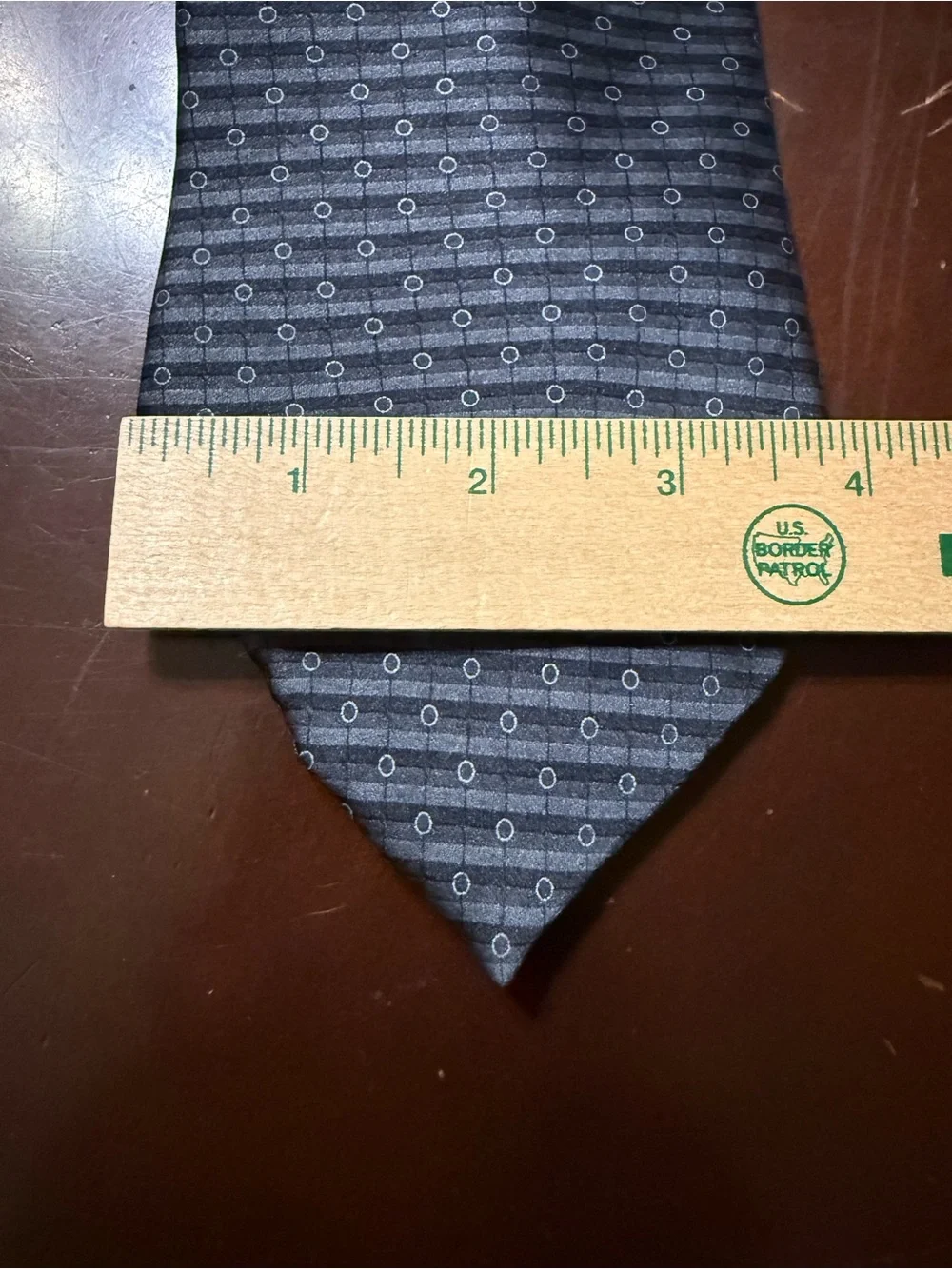 Men's Blue Patterned Silk Tie - Elegant Office and Event Accessory
